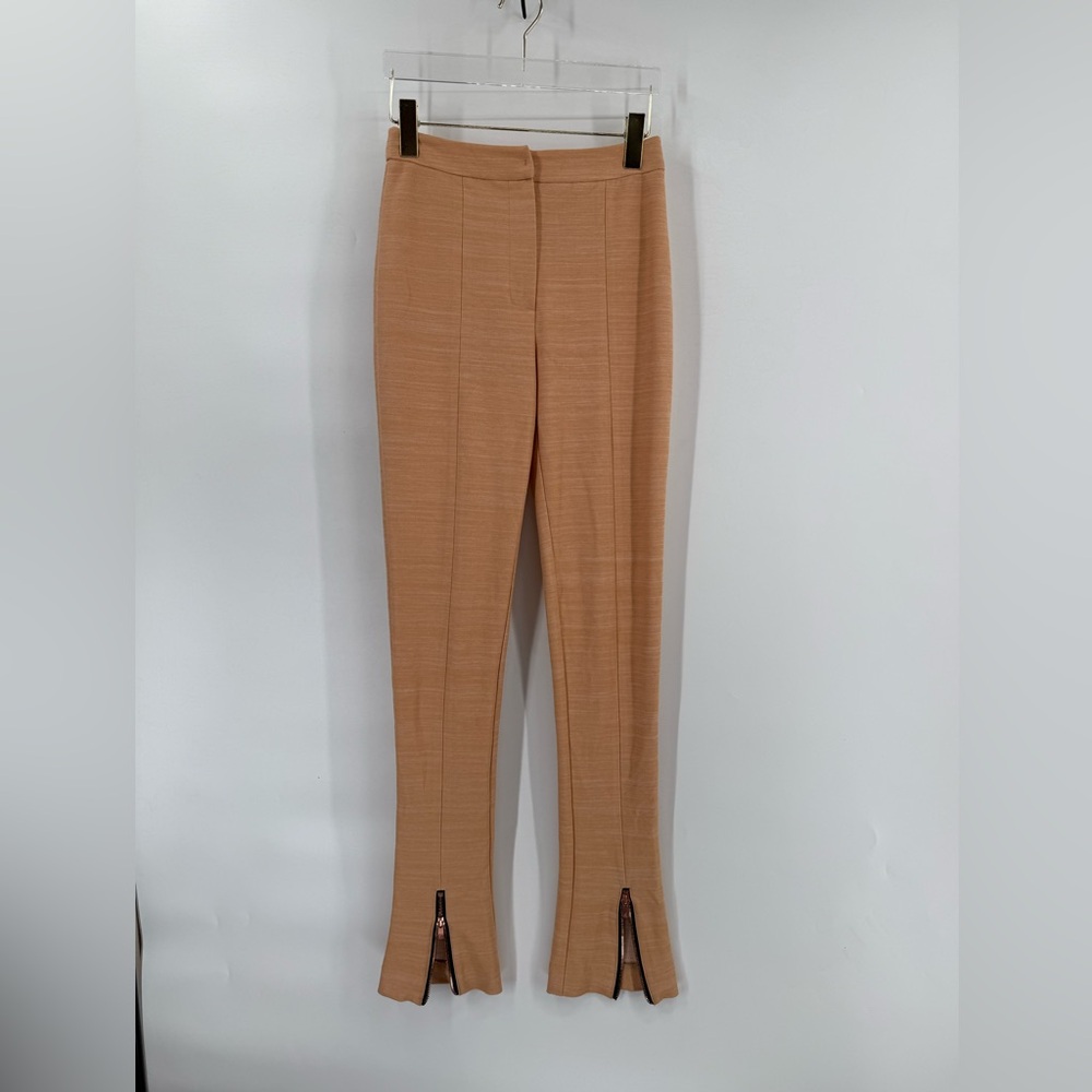 Andersson Bell light orange pants‎ with zipper split flare size xs